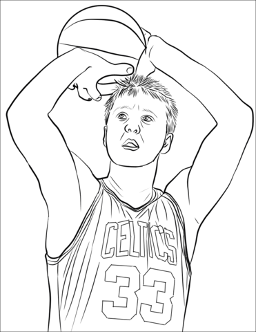 Larry Bird Coloring Page